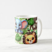 Mug Animaux de la jungle 3D (Devant droit)