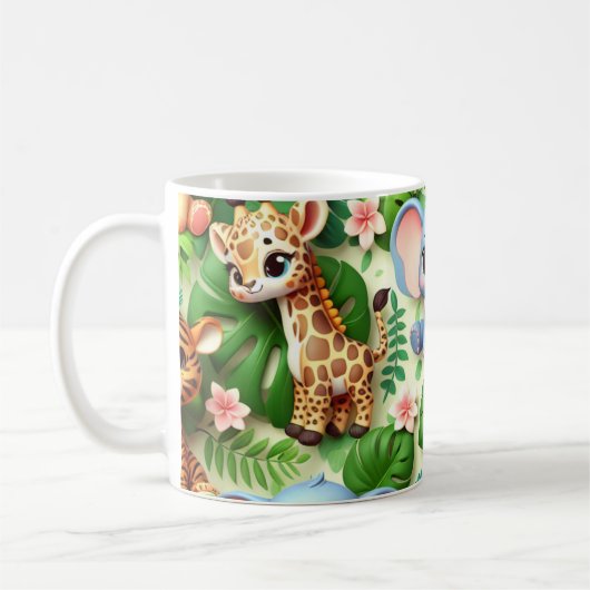 Mug Animaux de la jungle 3D (Gauche)