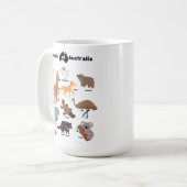 Mug Animaux de l'Australie faune australienne (Devant gauche)