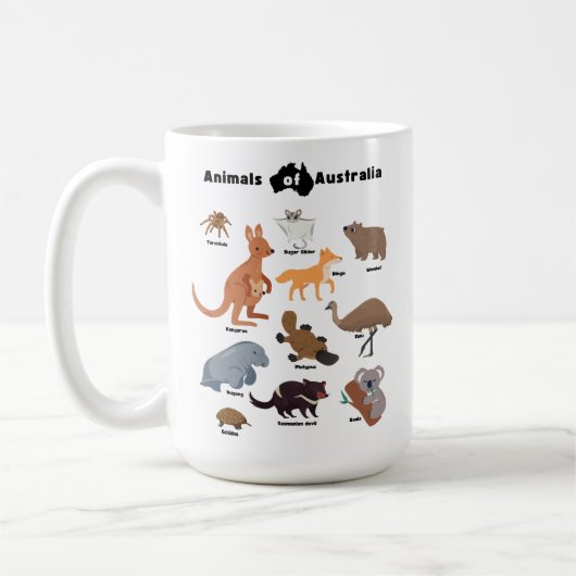 Mug Animaux de l'Australie faune australienne (Gauche)