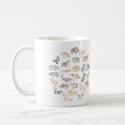 Mug Animaux de longueur A à Z (Gauche)