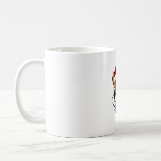 Mug Animaux de Noël Chipmunk Père Noël (Gauche)
