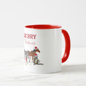 Mug Animaux de Noël mignons et amusants Chapeaux de No (Devant droit)