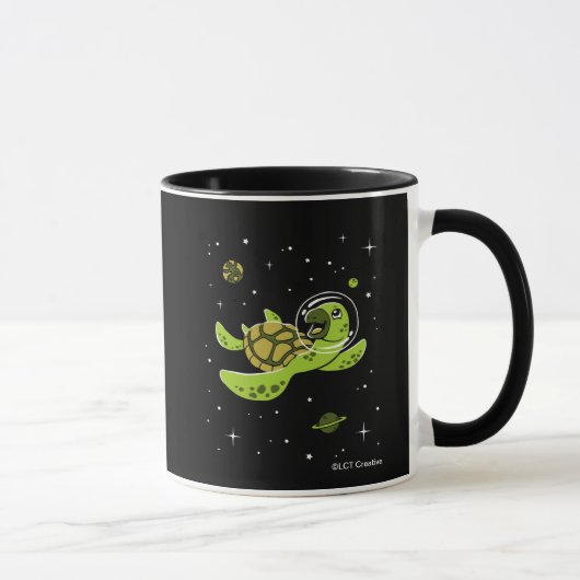 Mug Animaux de tortues dans l'espace (Droite)