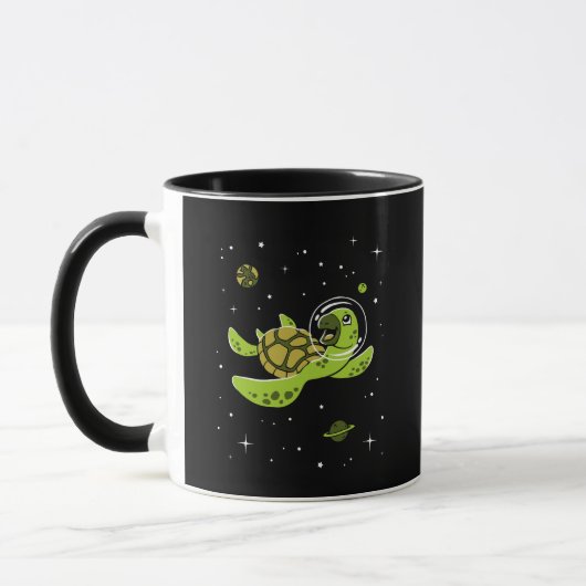 Mug Animaux de tortues dans l'espace (Gauche)