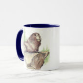 Mug Animaux des marmottes, Rochers, Nature, Faune (Devant gauche)