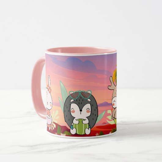 Mug Animaux d'été (Devant gauche)