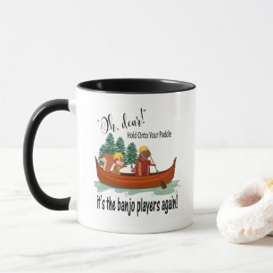 Mug Animaux drôles dans un canoë, café de joueurs d