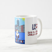 Mug Animaux du monde, USA : Aigle à tête blanche (Devant droit)