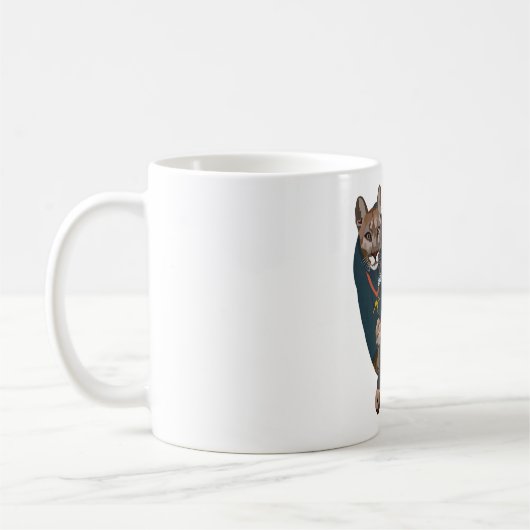 Mug Animaux en tant que gardiens de table (Gauche)