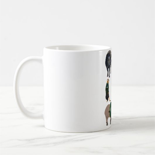 Mug Animaux en tant que gardiens de table (Gauche)
