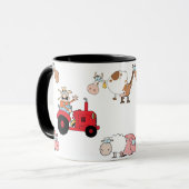 Mug Animaux et tracteur de ferme (Devant gauche)