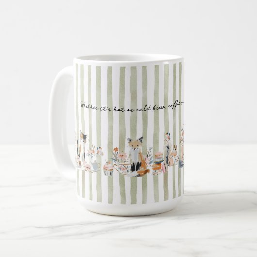 Mug Animaux Fantaisistes en Train de Boire (Devant gauche)