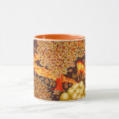 Mug ANIMAUX FORESTIERS, DEERS PAR BROOK Orange Yellow  (Centre)