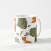 Mug Animaux forestiers : renards, oiseaux motifs (Devant droit)