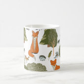 Mug Animaux forestiers : renards, oiseaux motifs (Centre)