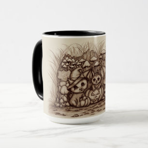 Mug Animaux mignons attendant Halloween
