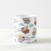Mug Animaux Mignons Dans Un Motif D'Hélicoptère (Centre)