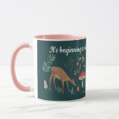 Mug Animaux mignons de la forêt verte pour Noël  (Gauche)