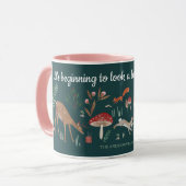 Mug Animaux mignons de la forêt verte pour Noël  (Devant gauche)