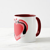 Mug Animaux mignons de la Saint-Valentin amour (Devant droit)