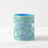 Mug Animaux mignons jouant avec de l'eau 3 (Centre)