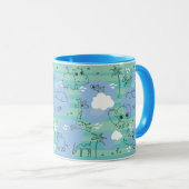 Mug Animaux mignons jouant avec de l'eau 3 (Devant droit)