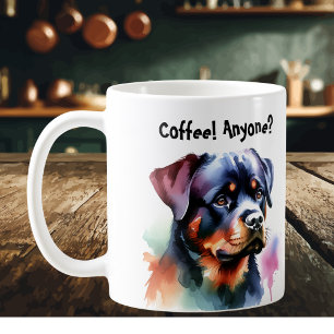 Mug Animaux Rottweiler Noirs Personnaliser