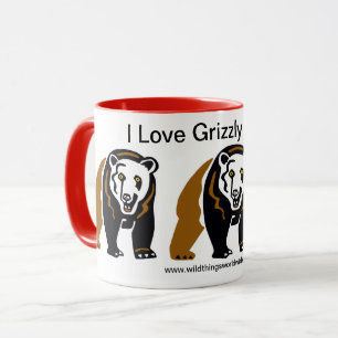 Mug Animaux sauvages - J'aime les ours GRIZZLY - Natur