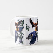 Mug Animaux sauvages vintages Oiseaux, Jays Bleus Vola (Devant gauche)