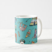Mug Animaux tribaux : motif forestier. (Devant droit)