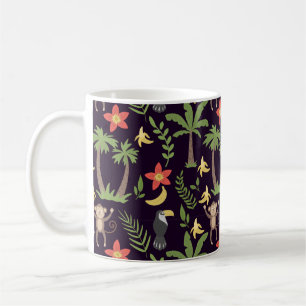 Mug Animaux tropicaux singes motifs sans soudure & mac