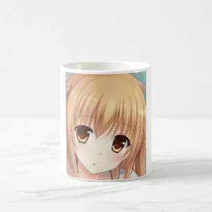 Mug Anime aux cheveux dorés ambre yeux surpris