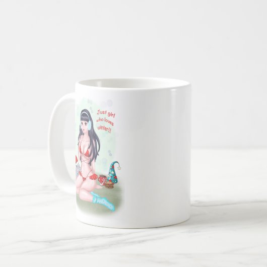 Mug anime de Noël ! Impression vive ! (Devant gauche)