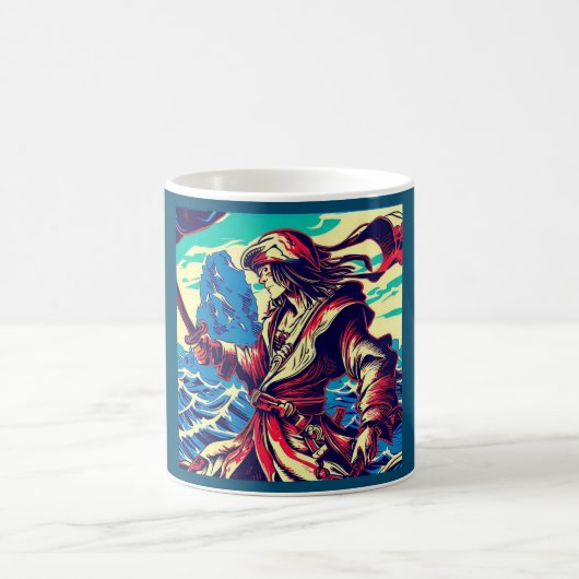 Mug Anime de pirate d'Imaginaire - Coupe de bois 2 (Centre)
