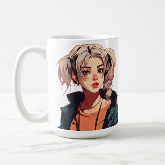 Mug Anime Dream : Beauté Beige-Haired (Gauche)