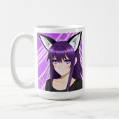 Mug Anime fille avec cheveux et yeux pourpres (Gauche)