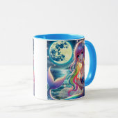Mug Anime Girl chanter Moonlight Pixie Rainbow Mermaid (Devant droit)
