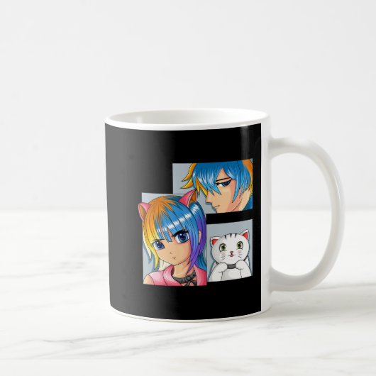 Mug Anime Girl Chat Otaku Anime Merch Kawaii Stuff (Droite)