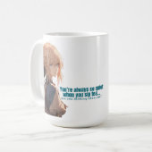 Mug Anime girl se demandant Tu penses à elle (Devant gauche)