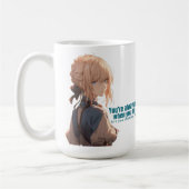 Mug Anime girl se demandant Tu penses à elle (Gauche)
