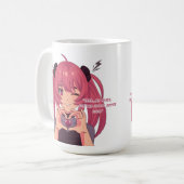 Mug Anime Girl Winking & Finger Heart (Devant gauche)