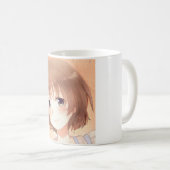 Mug Anime jeune brune brune fille (Devant droit)
