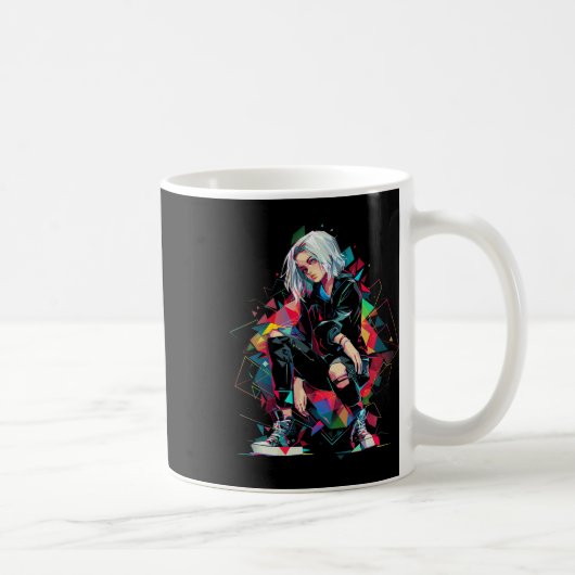 Mug Anime Manga Graphisme Polygone Art Anime (Droite)