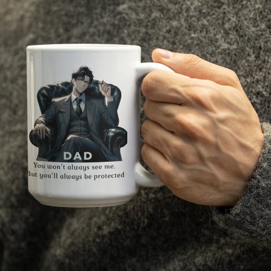 Mug Anime Papa dit qu'il a toujours ton dos