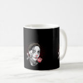 Mug Anime style gothique fille et rose (Devant droit)