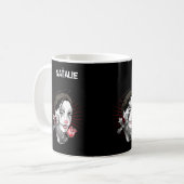 Mug Anime style gothique fille et rose (Devant gauche)