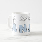 Mug Anna Cute Lettres Avec Nom Du Coeur (Devant gauche)