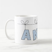 Mug Anna Cute Lettres Avec Nom Du Coeur (Gauche)