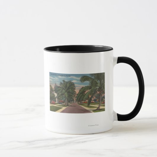 Mug Anna Maria, Floride - Vue sur Palms le long de la  (Droite)
